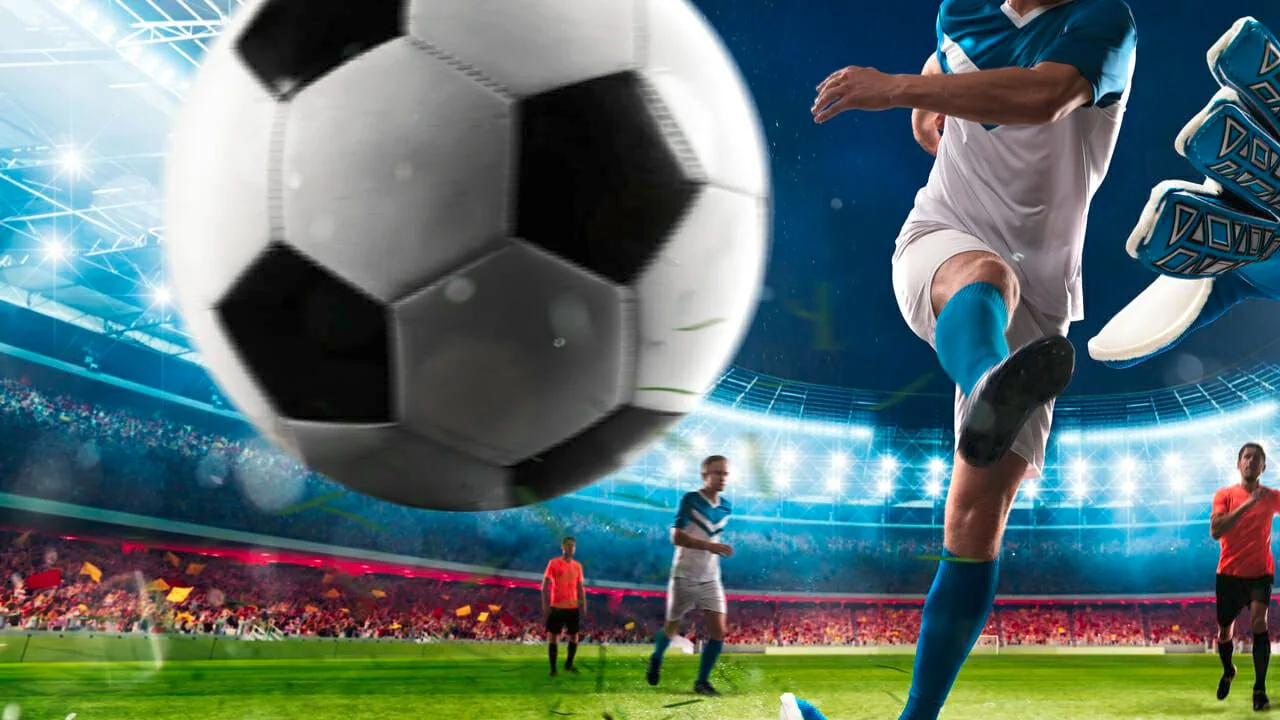 Arena olahraga dengan suasana pertandingan yang dinamis